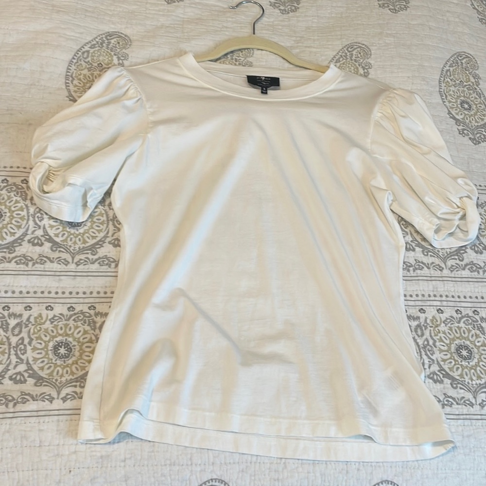 Puff sleeve Pima cotton shirt